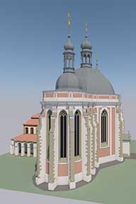 3D model kostela Panny Marie a sv. Karla Velikého v Praze